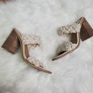Dolce Vita Cream and Brown Heels